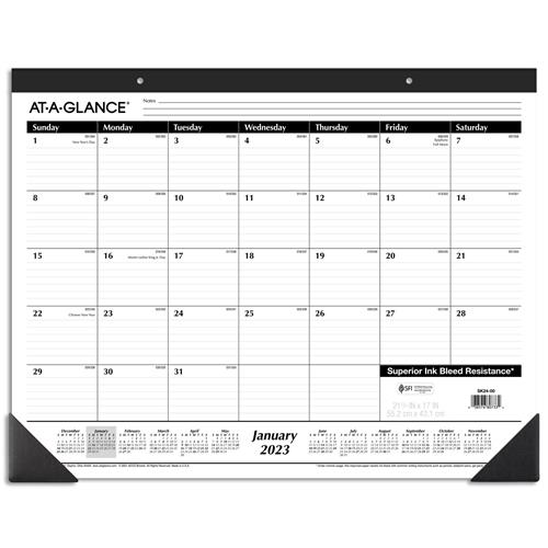 ATAGLANCE Ruled Desk Pad, 22" x 17", 2023 WB Mason