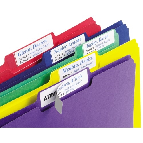 Avery® ExtraLarge File Folder Labels, Permanent Adhesive, Assorted