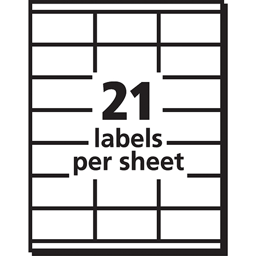 Avery® Address Labels for Copiers, Permanent Adhesive, 1 1/2