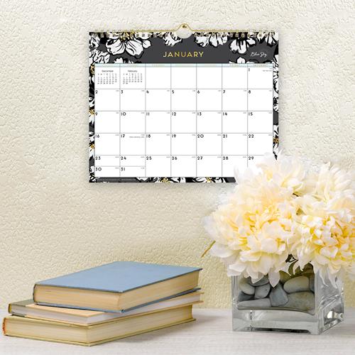 Blue Sky Monthly Wall Calendar 11 X 8 75 Baccara Dark 2023 WB Mason