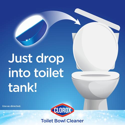 Clorox Ultra Clean Toilet Tablets Bleach Blue Rain Clean Scent 2   XL CLO30176 EA A03 