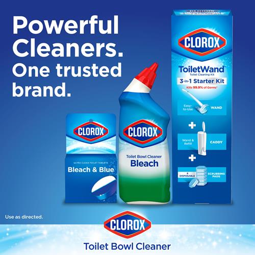 Clorox® Ultra Clean Toilet Tablets Bleach & Blue, Rain Clean® Scent, 2. ...