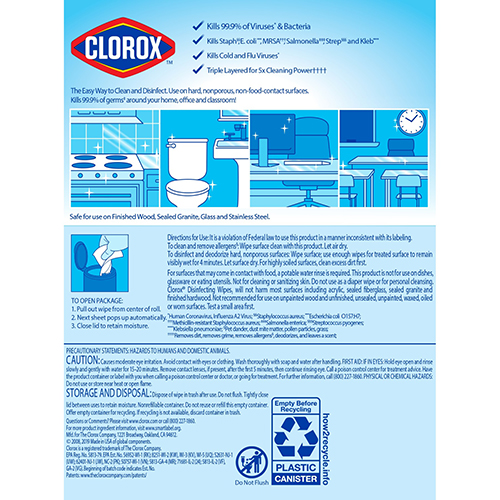 Clorox Disinfecting Wipes Value Pack Bleach Free Cleaning Wipes 75 Count Each 3 Pk Wb Mason