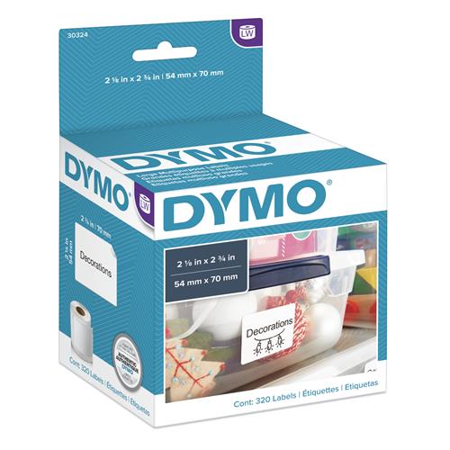 4 x 2-1/4 DYMO Self-Adhesive Name Badge Labels DYM30857 White BX 250/Box 