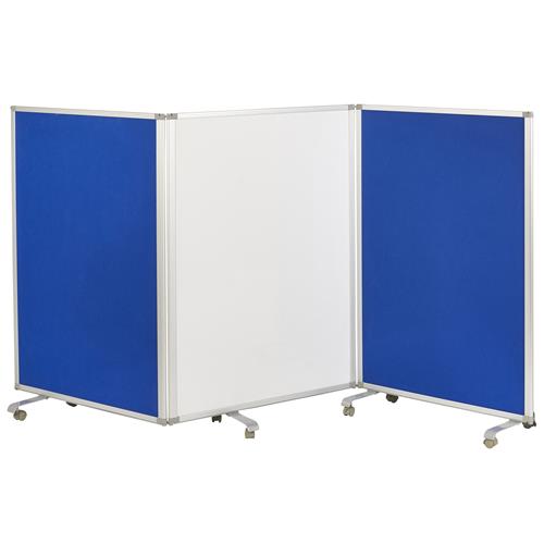 ECR4Kids® Mobile DryErase Room 3Panel Divider and Partition, Flannel