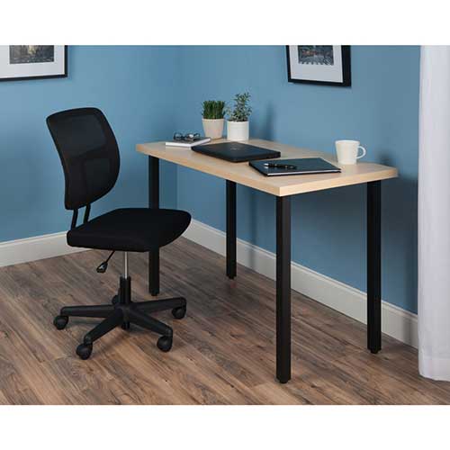 Ofm Essentials Collection Table Desk 48 Knotty Maple Woodgrain Wb Mason
