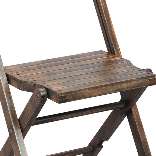 FDInspiration 4Pcs Non-Toxic Folding Poplar Wood Chairs Slatted Seat w/Ebook