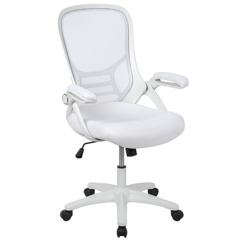 Flash Furniture High Back White Mesh Ergonomic Swivel Office Chair