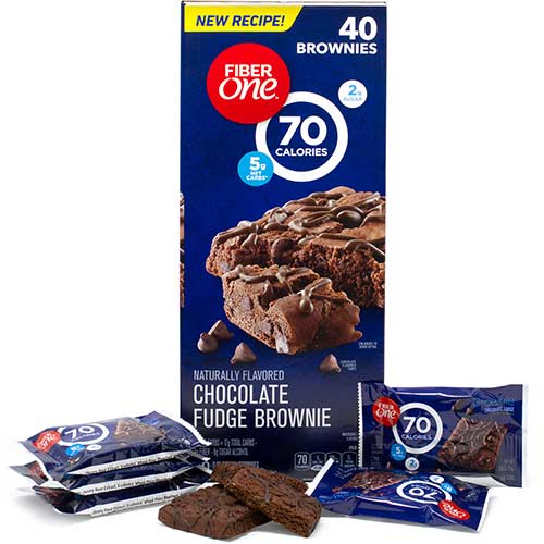 Fiber One® 90 Calorie Chocolate Fudge Brownies, 40 Count - WB Mason