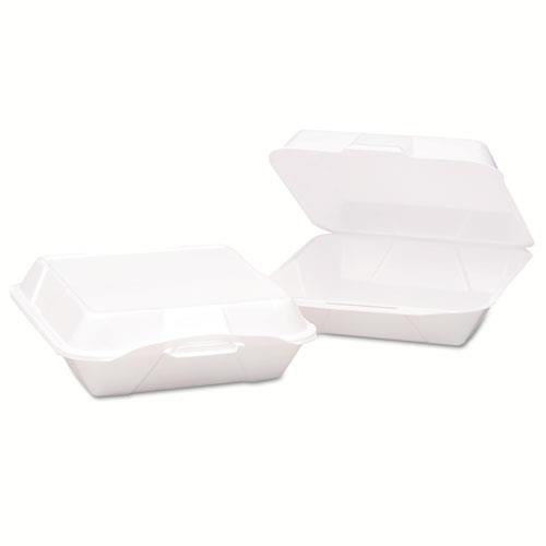 Genpak Vented Clamshell Carryout Container, Foam, Rectangular, 9
