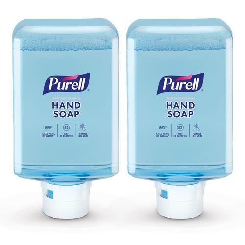Antimicrobial Fragrance Free Foaming Hand Soap, For ES10 Dispensers, 1,200 mL Refill, 2/Carton