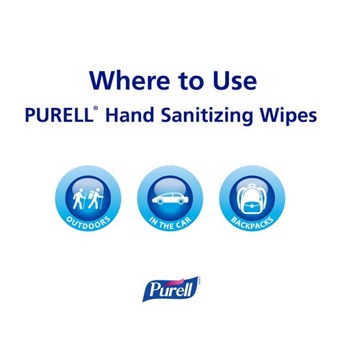 PURELL Premoistened Sanitizing Wipes Alcohol Formulation 6 x 7 White 175 