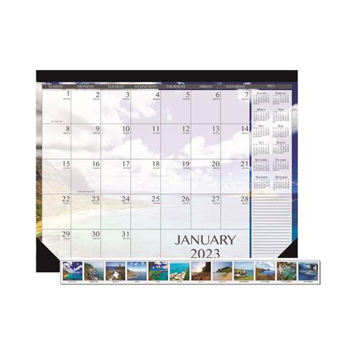 house-of-doolittle-100-recycled-earthscapes-seascapes-desk-pad-calendar-22-x-17-2023-wb-mason