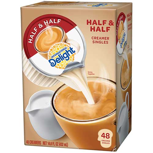 International Delight Half Half Liquid Coffee Creamer 0 44 Oz Single Serve Cups 48 Bx Wb Mason