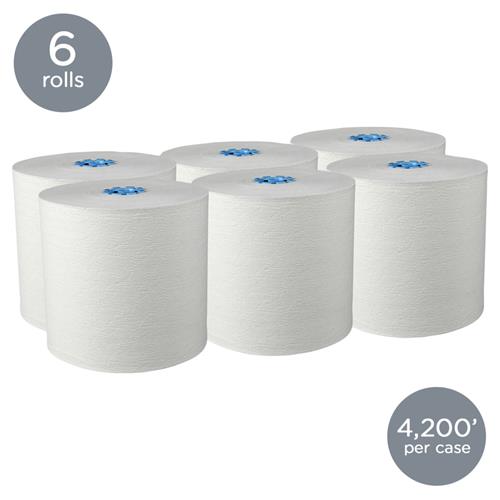 Kleenex Hard Roll Paper Towels, 1.75" Blue Core, White, 700 ft. Per