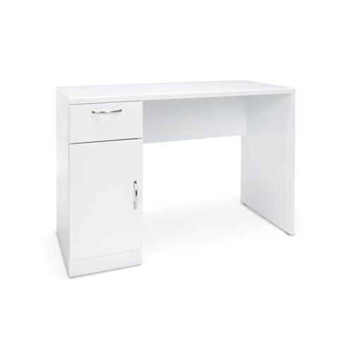 Ofm Essentials Collection Single Pedestal Solid Panel Office Desk With Drawer And Cabinet White Wb Mason Essentials Collection Single Pedestal, Flash Furniture Frosted Computer Desk With 3 Drawer Pedestal White