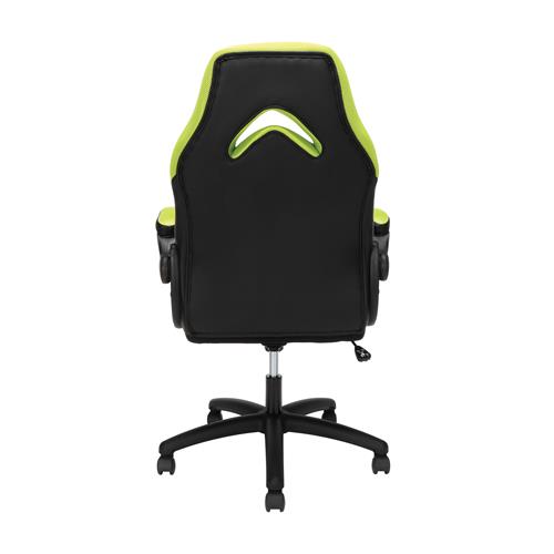 Essentials Collection Racing Style Bonded Leather Computer Gaming Chair Green 