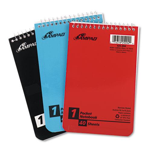 Mead Memo Book – Wirebound, College Ruled, 6x4, 40 Sheets, Assorted Colors