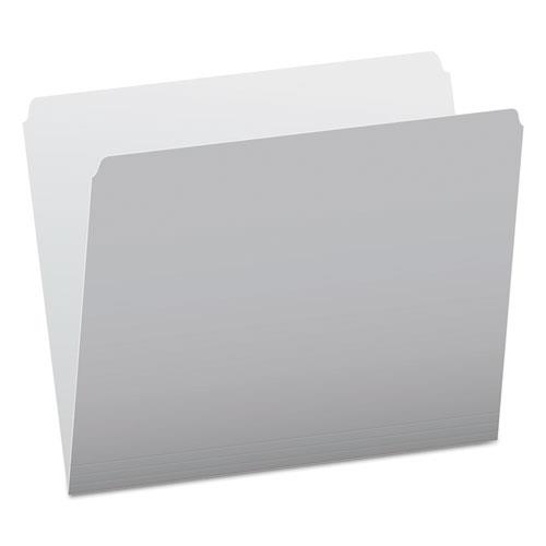 Colored File Folders, Straight Tabs, Letter Size, Gray/Light Gray, 100/Box Colored File Folders, Straight Tabs, Letter Size, Gray/Light Gray, 100/Box