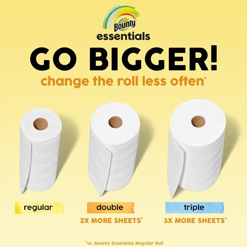 thumbnail image 2 of Bounty Select-A-Size White Paper Towels – 10 Triple Rolls, 123 Sheets Per Roll 2 of 4