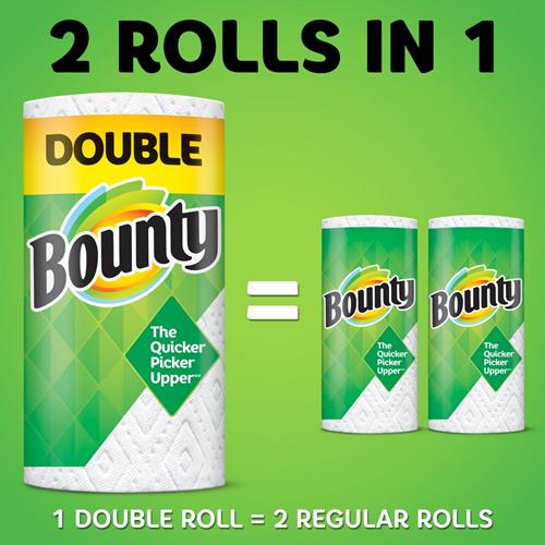 Bounty Select A Size Paper Towels Double Rolls White 98 Sheets Roll 12 Rolls Pk Wb Mason