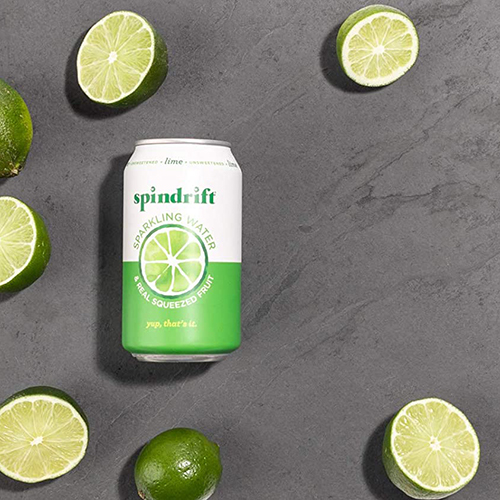 Spindrift® Sparkling Water, Lime, 12 oz., 24/CS - WB Mason