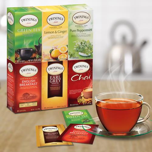 TWININGS® Twinings® Tea Bag Variety Case Pack, 25/BX, 6/CS - WB Mason