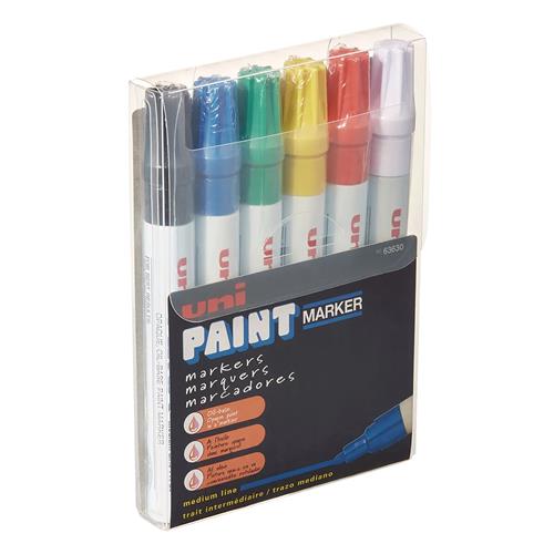 Light Blue Uni-Paint PX-20 Oil-Based Permanent Marker 6-Pack Medium Line 