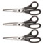Westcott® Value Line Stainless Steel Shears, 8" Long, 3.5" Cut Length, 3/Pack Thumbnail 1
