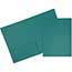 JAM Paper Premium Matte Cardstock Twin Pocket Folders, Teal Blue, 100/BX Thumbnail 1