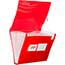 JAM Paper Accordion Folder, 13" Pocket Plastic Expanding File, 9" x 13", Red Thumbnail 1