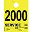 Auto Supplies Dispatch Number Service Tags, 4 Part Heavy Bright, Yellow, 2000-2999, 1000/PK Thumbnail 1