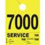 Auto Supplies Dispatch Number Service Tags, 4 Part Heavy Bright, Yellow, 7000-7999, 1000/PK Thumbnail 1