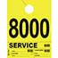 Auto Supplies Dispatch Number Service Tags, 4 Part Heavy Bright, Yellow, 8000-8999, 1000/PK Thumbnail 1