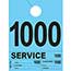 Auto Supplies Dispatch Number Service Tags, 4 Part Heavy Bright, Blue, 1000-1999, 1000/PK Thumbnail 1