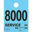 Auto Supplies Dispatch Number Service Tags, 4 Part Heavy Bright, Blue, 8000-8999, 1000/PK Thumbnail 1
