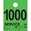 Auto Supplies Dispatch Number Service Tags, 4 Part Heavy Bright, Green, 1000-1999, 1000/PK Thumbnail 1