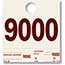Auto Supplies Dispatch Number Service Tags, Heavy Stock, Side Padded, 9000-9999, 1000/PK Thumbnail 1