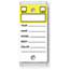 Auto Supplies Color-Top Versa-Tag, Yellow, Form #202, With Rings, 250/BX Thumbnail 1