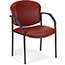 OFM Manor Series Model 404-VAM Guest and Reception Chair with Arms, Anti-Microbial/Anti-Bacterial Vinyl, Wine Thumbnail 1