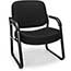 OFM Core Collection Big and Tall Guest and Reception Chair with Arms, Black Thumbnail 1