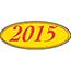 Auto Supplies Window Sticker, 2015, Oval, Red/Yellow, 12/PK Thumbnail 1