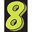 Auto Supplies Window Sticker, 7 1/2", Fluorescent Green/Black, Form #8, 12/PK Thumbnail 1