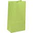 JAM Paper Kraft Lunch Bags, 5" x 9 3/4" x 3", Lime Green, 500/BX Thumbnail 2