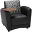 OFM InterPlay Series Single Seat Chair with Bronze Tablet, Black/Nickel Thumbnail 1