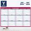 AT-A-GLANCE Erasable Vertical/Horizontal Wall Planner, 32 in x 48 in, Blue/Red, 2024 Thumbnail 2