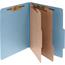 ACCO® Pressboard 25-Pt. Classification Folders, Letter, Six-Section, Sky Blue, 10/Box Thumbnail 2