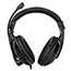 Adesso Xtream H5, Multimedia Headset with Microphone, Wired, 6 ' Cable, Black Thumbnail 3