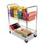 Alera Carry-all Cart/Mail Cart, Two-Shelf, 34.88w x 18d x 39.5h, Silver Thumbnail 1