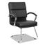 Alera Alera Neratoli Slim Profile Guest Chair, Faux Leather, 23.81" x 27.16" x 36.61", Black Seat/Back, Chrome Base Thumbnail 1